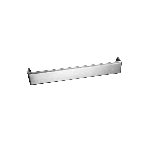 Puxador Creta Zen Niquel Escovado 192 Mm Com Verniz