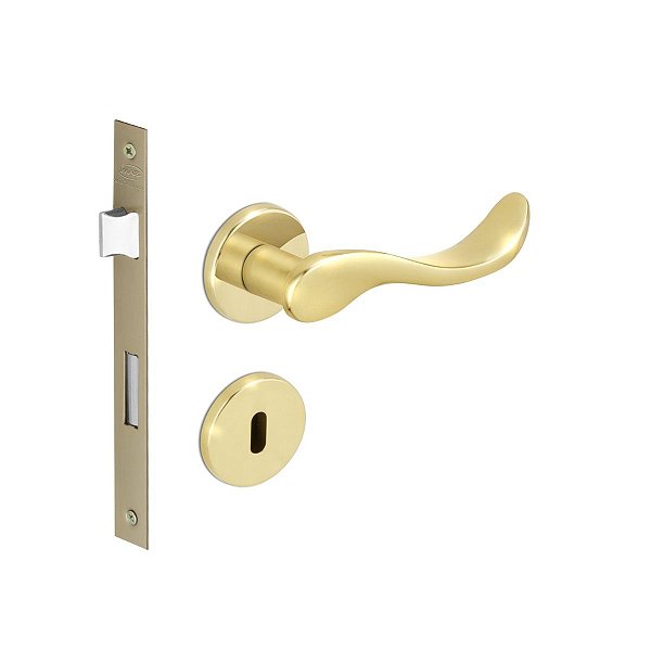 Fechadura Interna Magie Dourada Polida Imab Latão 55 Mm