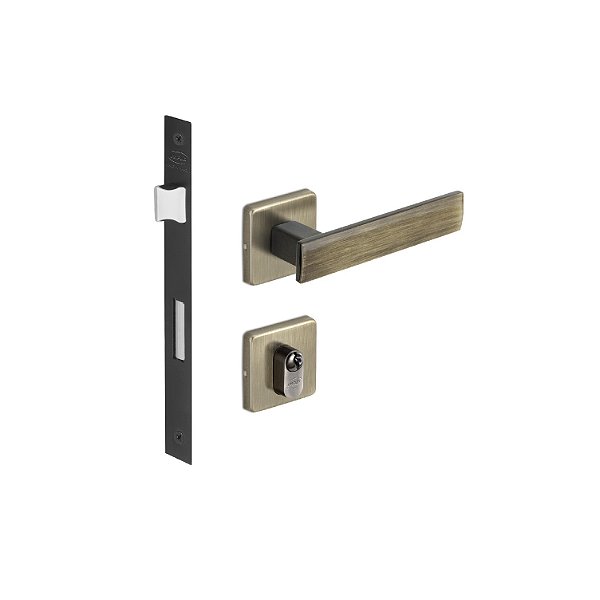 Fechadura Externa Metro Light Antique Ouro Velho Imab 55 Mm