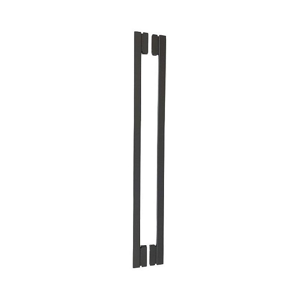Puxador Para Porta Moma Preto Zen Duplo 80 Cm (800 Mm)