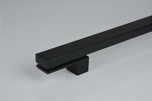 Puxador Para Porta Living Preto Zen Duplo 1 Metro (1000 Mm)