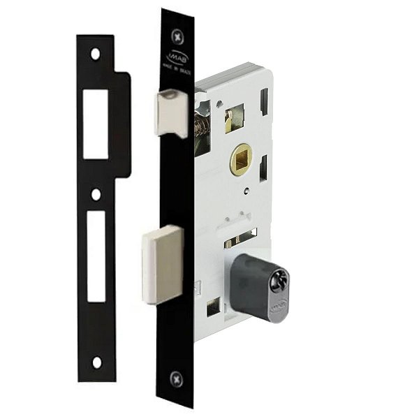 Fechadura Imab Maquina Avulsa Externa 40mm C/ Cilindro Preto