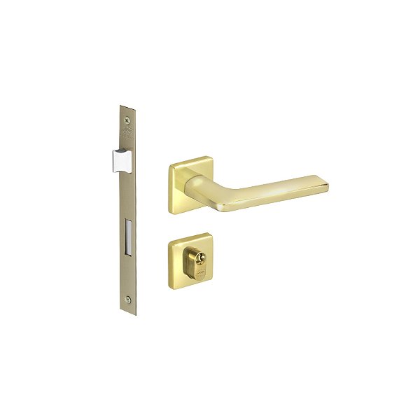 Fechadura Externa Polara Dourada Brilhante Imab Latão 55mm