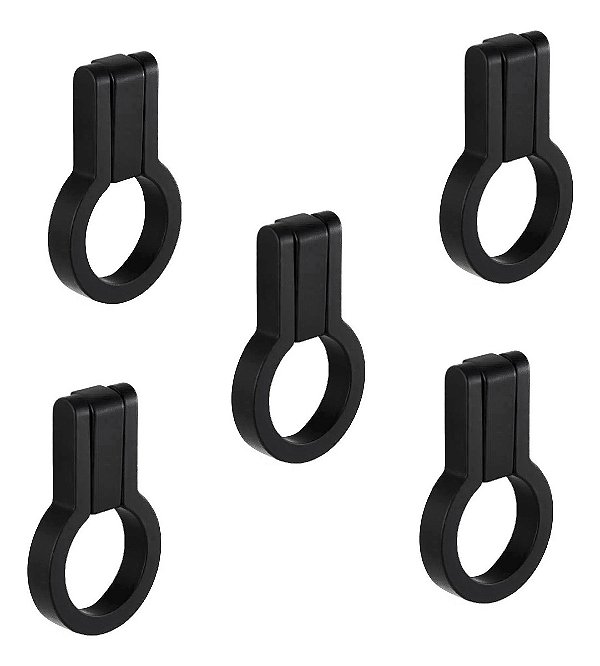 Kit 5 Puxador Antique Ponto Zen Preto Zp5404.24 Pingente