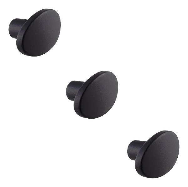 Kit 3 Puxador Beetle Zen Preto Zp5403.24 Ponto