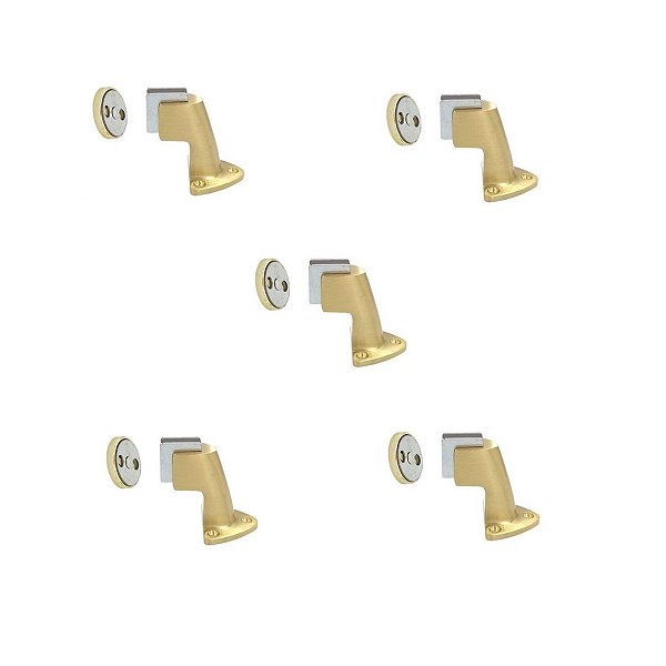 Kit 5 Prendedor Fixador Porta Magnético Dourado Escovado 808