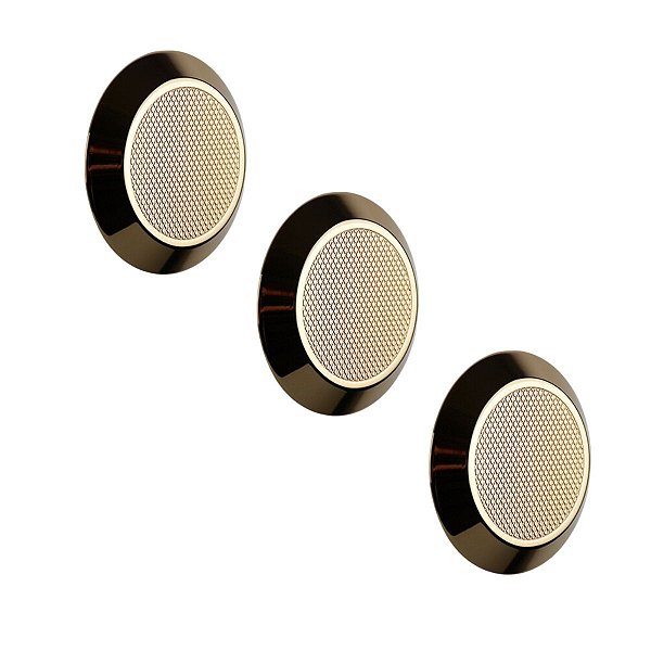 Kit 3 Puxador Para Moveis Ponto Disk G Gold Brilhante Zen