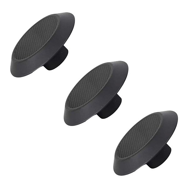 Kit 3 Puxador Para Moveis Ponto Disk G Preto Fosco Zen