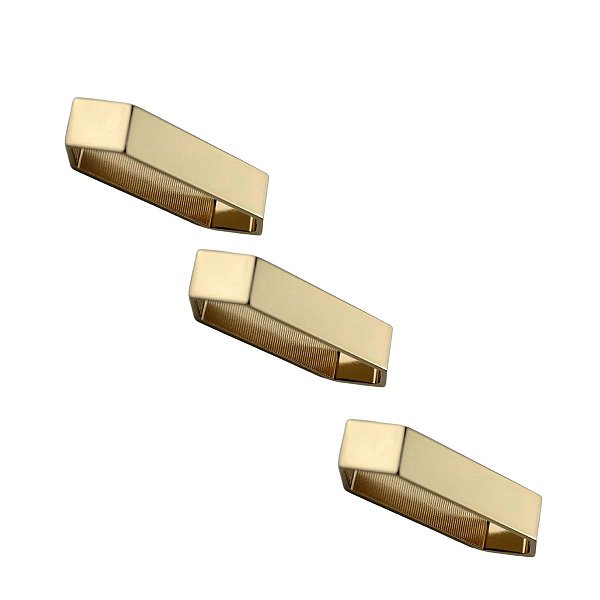 Kit 3 Puxador Moveis Elemento M 48mm Dourado Matte Fosco Zen