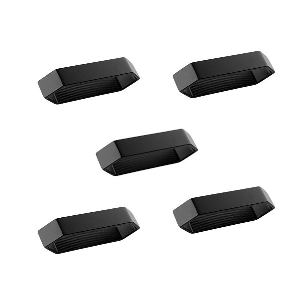 Kit 5 Puxador Moveis Elemento M 48mm Preto Fosco Zen