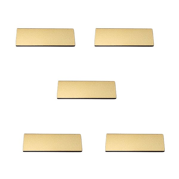 Kit 5 Puxador Moveis Ken 32mm Dourado Matte Fosco Zen