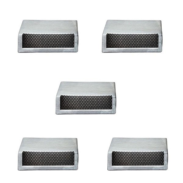 Kit 5 Puxador Moveis Citizen 45 Graus P Escovado Zen 32/65mm