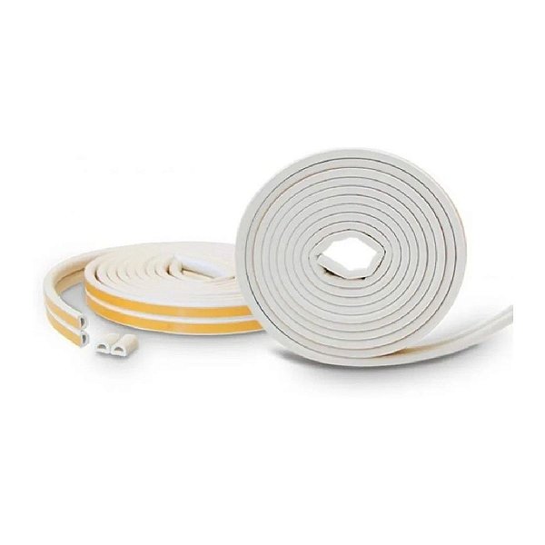 Veda Fresta Adesivo Porta Portal E Janela Branco 6mm - 6mts