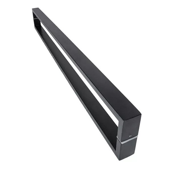 Puxador Porta Duplo Alça 1500 Mm Inox Preto 50x20 Mm 1,5 Mt