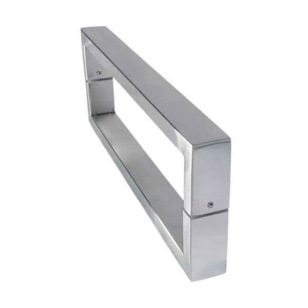 Puxador Porta Duplo Alça 400 Mm Inox Escovado 30x15 Mm 40 Cm