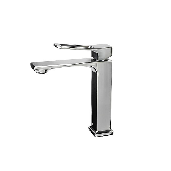 Torneira Banheiro Lavabo Quadrada Cromada Curta Baixa Metal