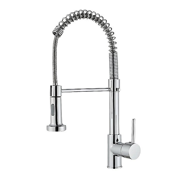 Torneira Cozinha Chuveirinho Gourmet Inox Cromada 1/4 Volta