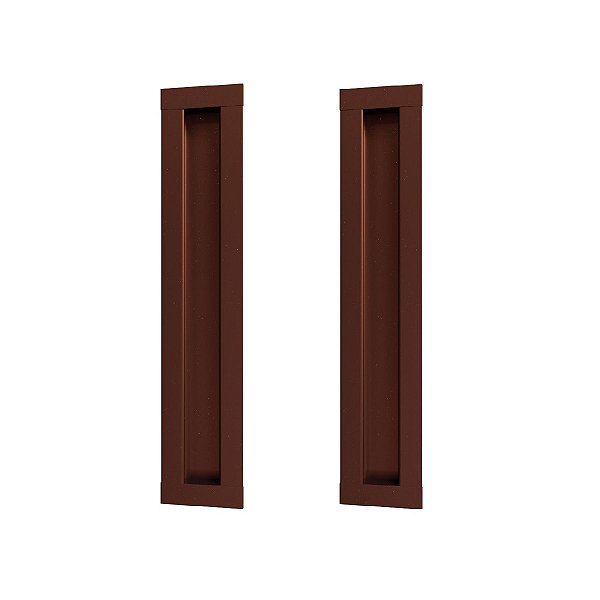 Kit 2 Puxador Concha Celleno Corten 50 Cm Marrom Il 255 500