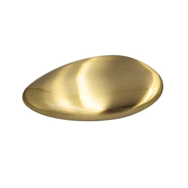PUXADOR SEIXO G 78MM X 50MM GOLD ESCOVADO (DOURADO) ZEN