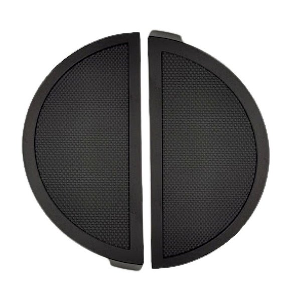 KIT 2 PUXADOR MOVEL CONCHA MEIA LUA PAIO 64MM PRETO ZEN