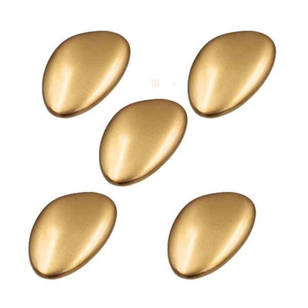 Kit 5 Puxador Seixo G 78mm X 50mm Dourado Matte fosco Zen