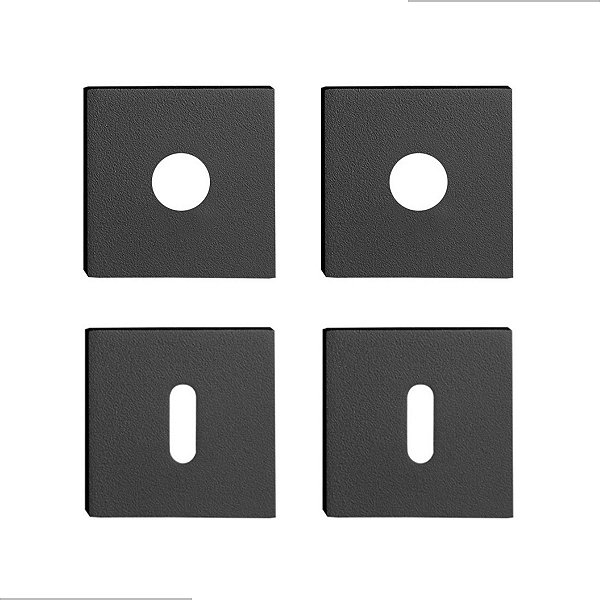 KIT ROSETA AVULSA FECHADURA PADO INTERNA PRETO SM RQ2 ZM