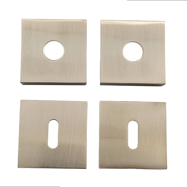 KIT ROSETA AVULSA FECHADURA PADO INTERNA ESCOVADA SM RQ2