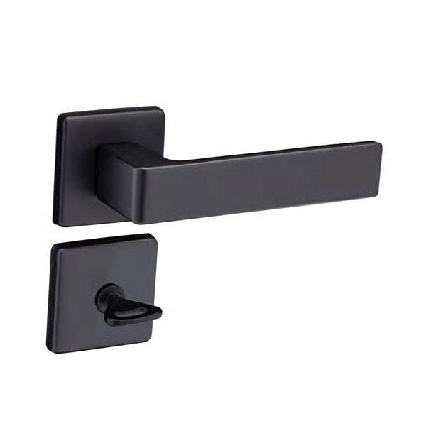 FECHADURA PADO CONCEPT 419 BANHEIRO PRETA 40MM QUADRADA EP
