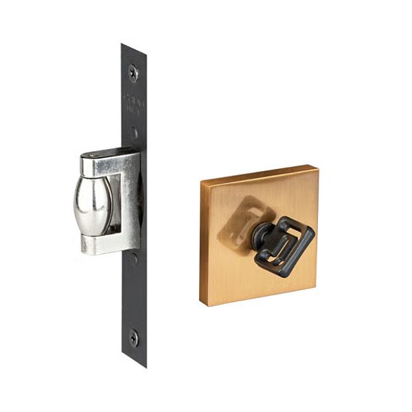 FECHADURA TRAVA ROLETE PORTA BANHEIRO PADO RED GOLD ESCOVADA
