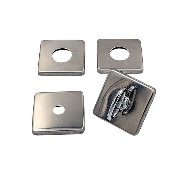 ROSETAS AVULSAS FECHADURA BANHEIRO AROUCA 080 QUADRADA INOX