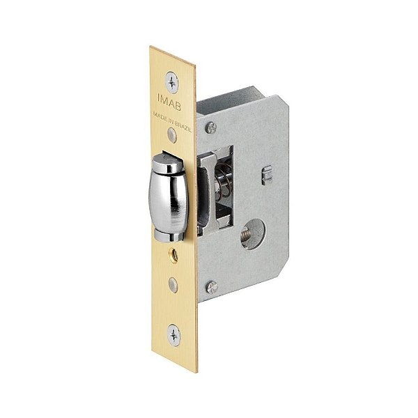 Fechadura Rolete Auxiliar 1550 Inox Imab Dourado Escovado