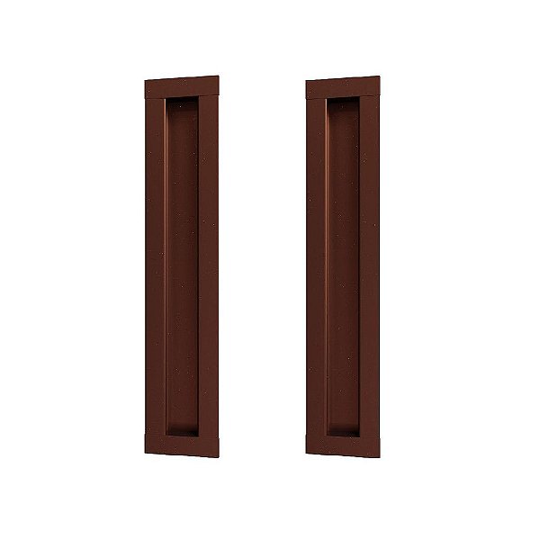 Kit 2 Puxador Concha Celleno Corten 50 Cm Marrom Il 255 500