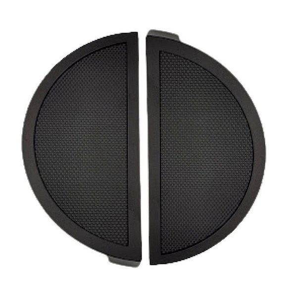 KIT 2 PUXADOR MOVEL CONCHA MEIA LUA PAIO 64MM PRETO ZEN