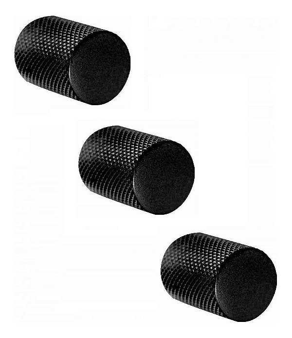 Kit 3 Puxador Bali Granado Ponto Preto Zen Design Zp5365.24