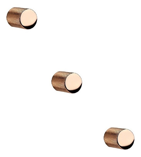 Kit 3 Puxador Bali Granado Ponto Rose Zen Design Zp5365.l00