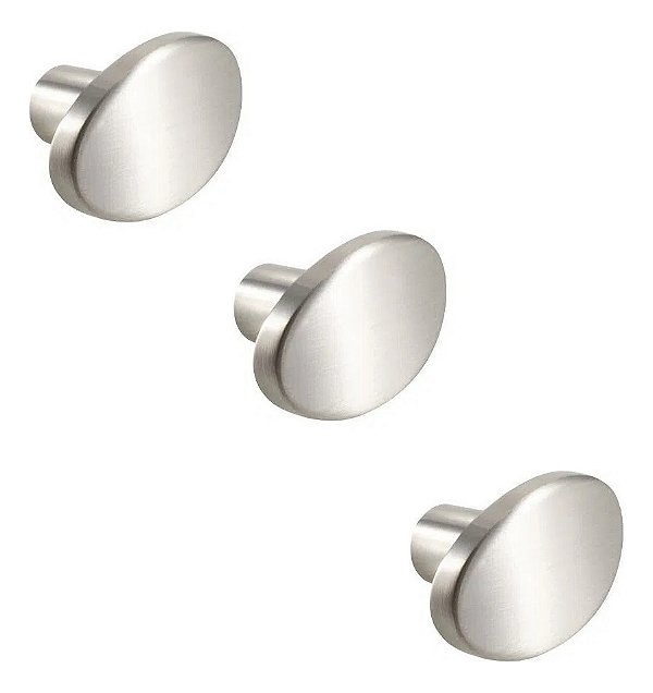 Kit 3 Puxador Beetle Zen Niquel Escovado Zp5403.916. Ponto