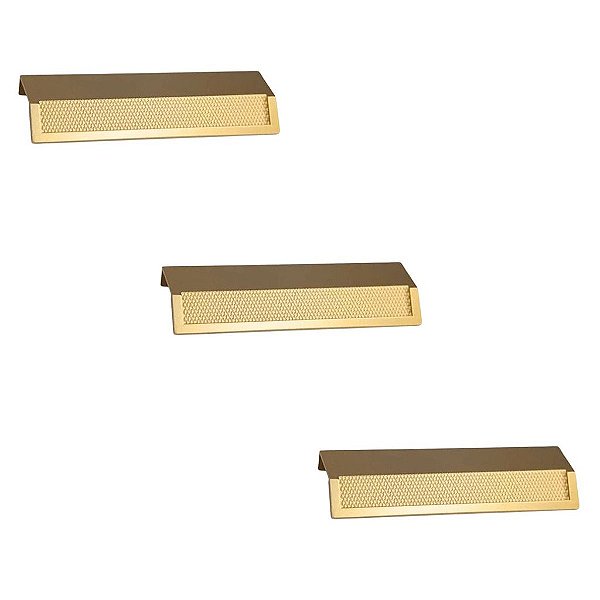 Kit 3 Puxador Citizen 45 Graus G Dourado Matte Fosco Zen