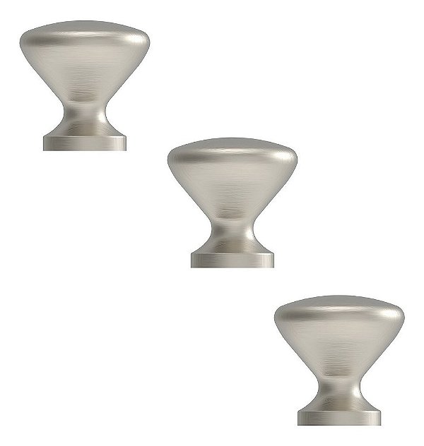 Kit 3 Puxador Cup Zen Niquel Escovado Com Verniz Zp5238.916