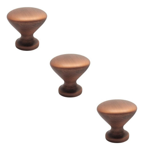 Kit 3 Puxador Cup Zen Vecchio Cobre Zp5238.648