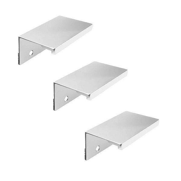 KIT 3 PUXADOR MÓVEIS SOTTILE 32 MM ZEN FOSCO SOBREPOR