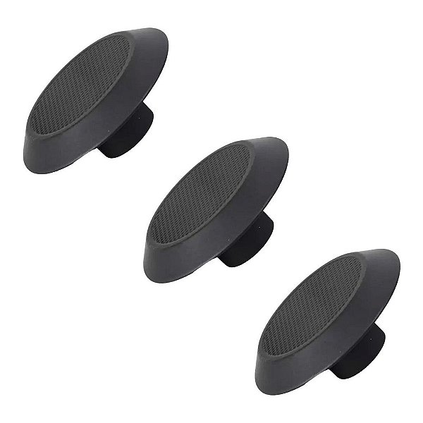 Kit 3 Puxador Para Moveis Ponto Disk G Preto Fosco Zen