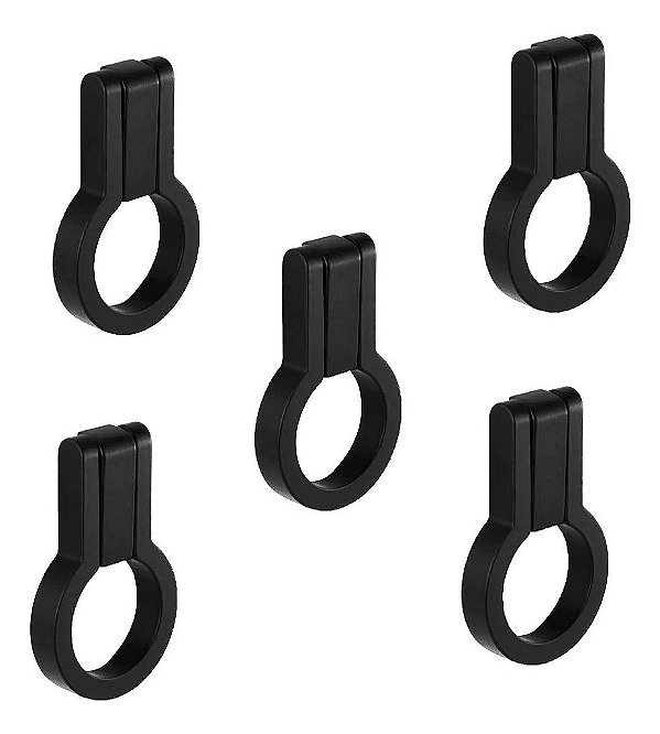 Kit 5 Puxador Antique Ponto Zen Preto Zp5404.24 Pingente