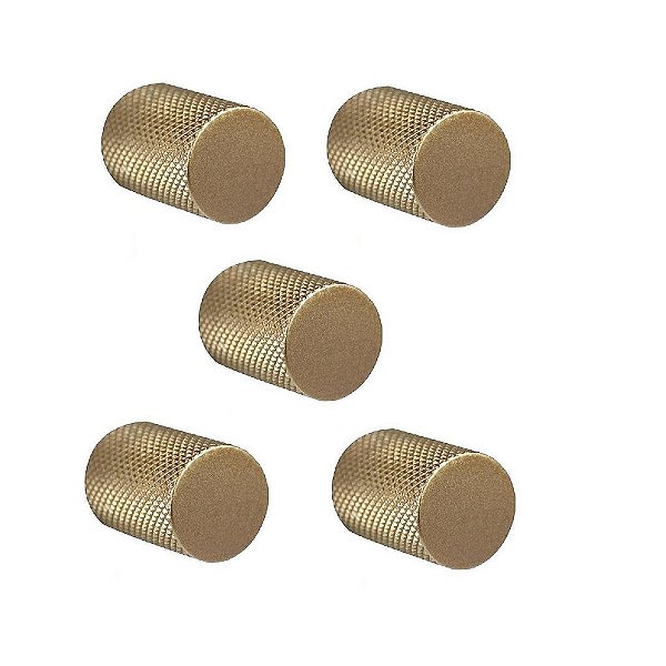 Kit 5 Puxador Bali Granado Ponto Dourado (fosco) Zen Design