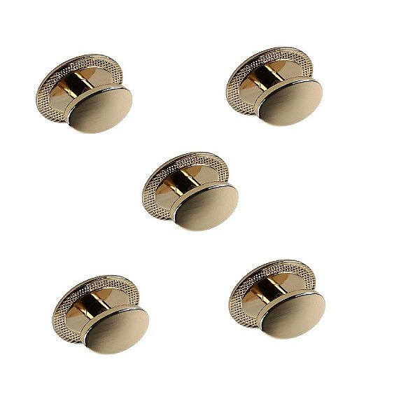Kit 5 Puxador Beetle Com Base Granada Zen Gold (brilhante)
