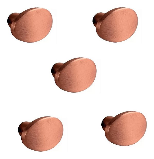 Kit 5 Puxador Beetle Zen Vecchio Cobre Zp5403.648 Ponto