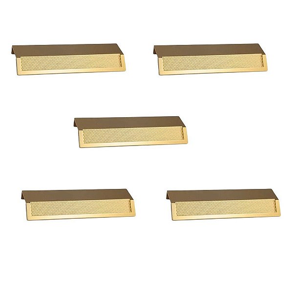 Kit 5 Puxador Citizen 45 Graus G Dourado Matte Fosco Zen