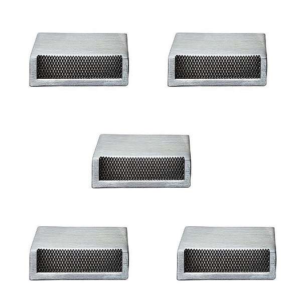 Kit 5 Puxador Moveis Citizen 45 Graus P Escovado Zen 32/65mm