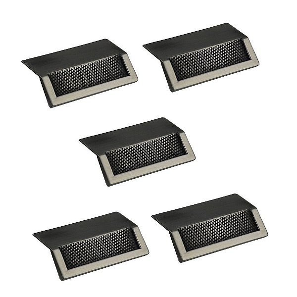 Kit 5 Puxador Moveis Citizen 45 Graus P Niquel Velho Zen