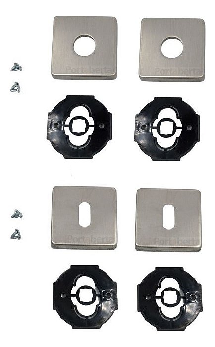 Kit Roseta Avulsa Para Fechadura Imab Interna Escovada F5100