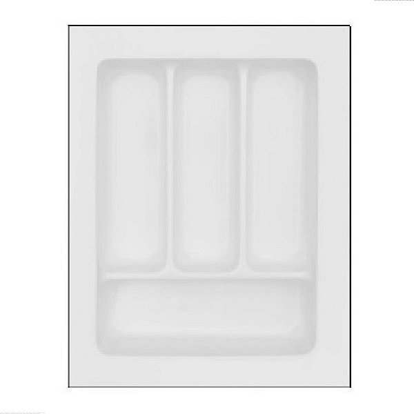 Organizador Divisor De Talheres 4 Divisões Branco Resistente